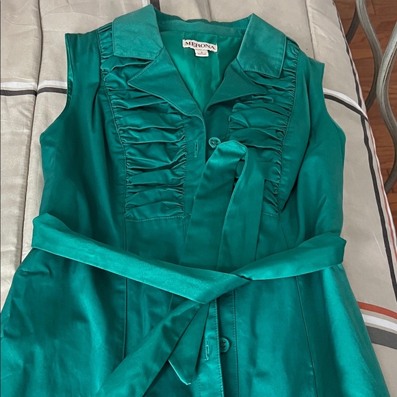 Merona Emerald Green Ruffled Top - Picture 2 of 4